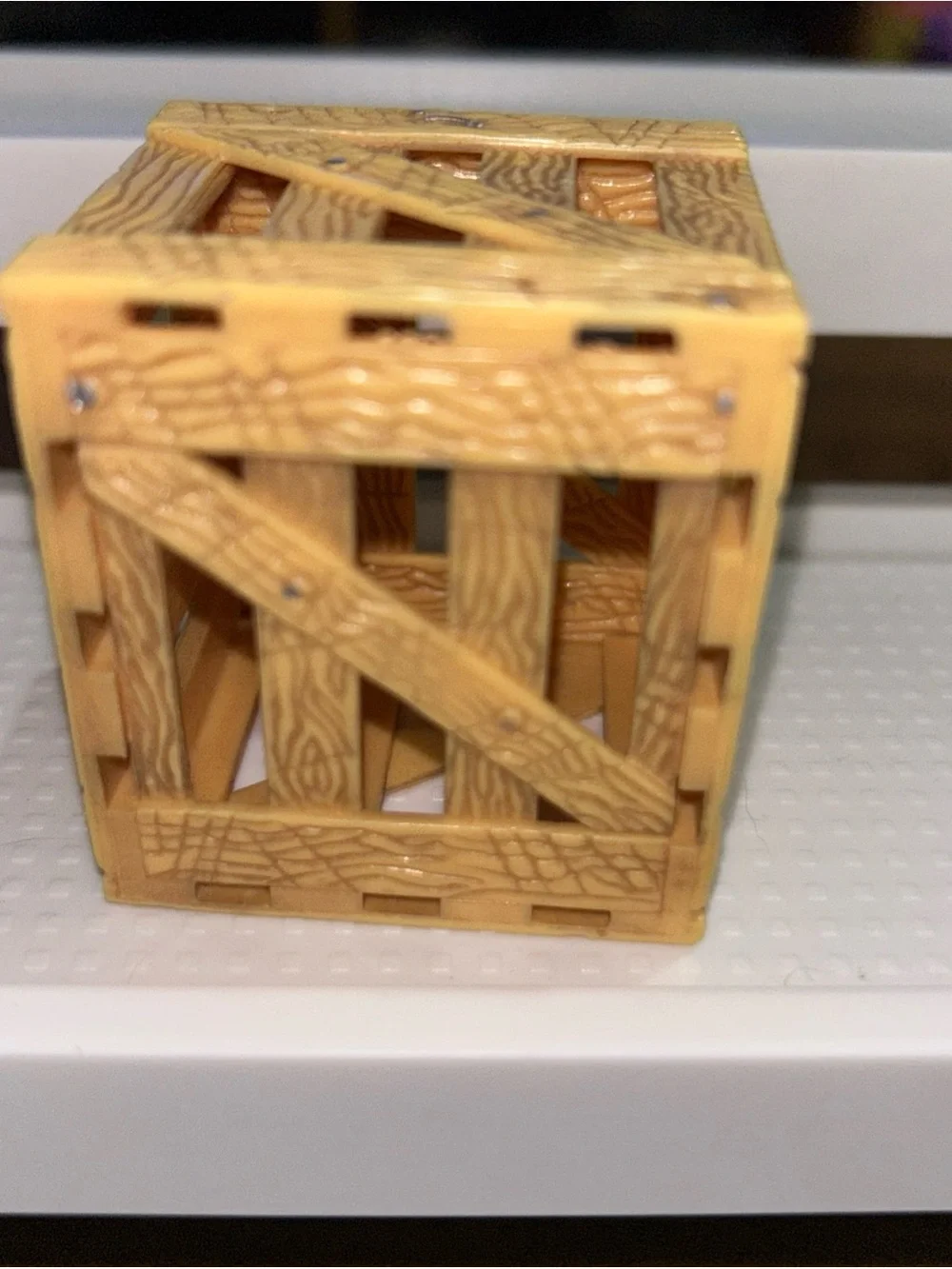 WWE Jakks Mattel Wrestling Action Figure Size Accessory LightWood Colored Crate!